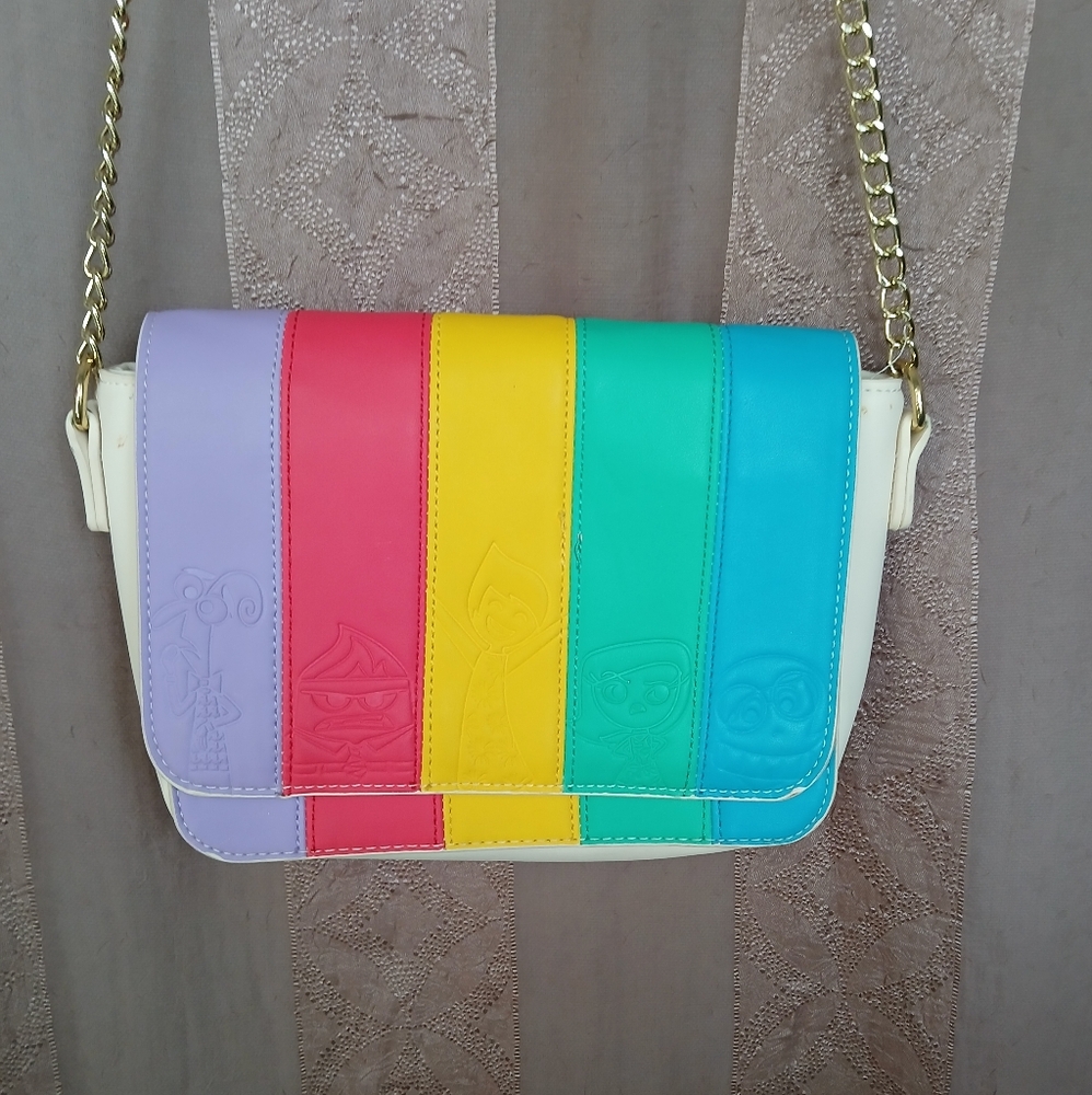 🏷 Loungefly + PIXAR Inside Out Mixed Emotions Women's Bag Crossbody & Book - Picture 2 of 13